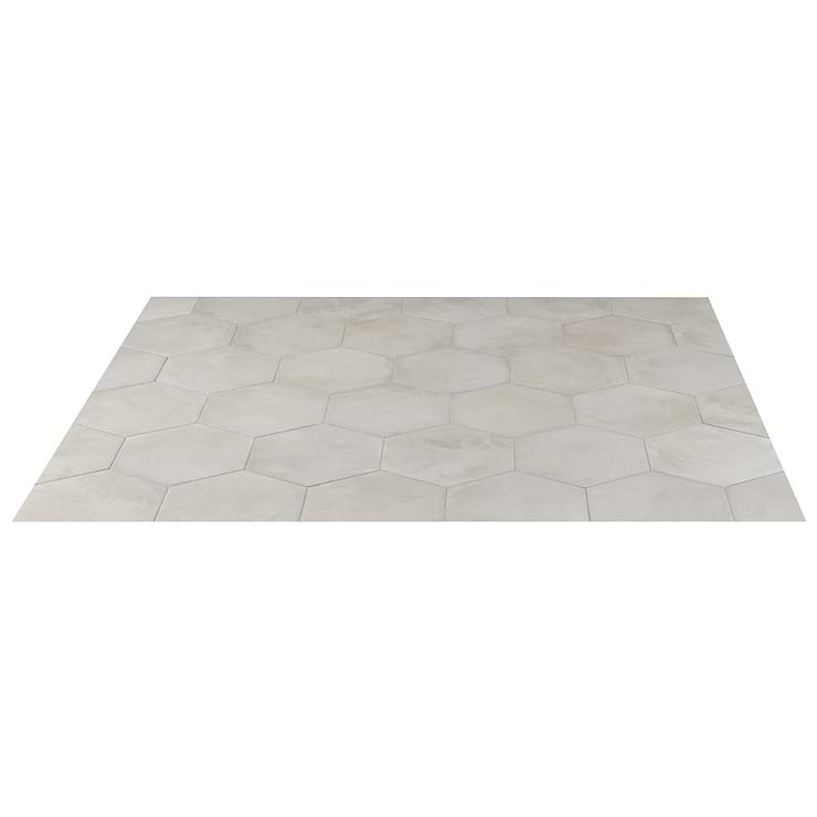 Ava Gray Sabbia 8" Hexagon Matte Porcelain Tile