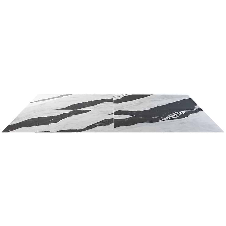 DreamStone Panda White 24x48 Polished Porcelain Tile