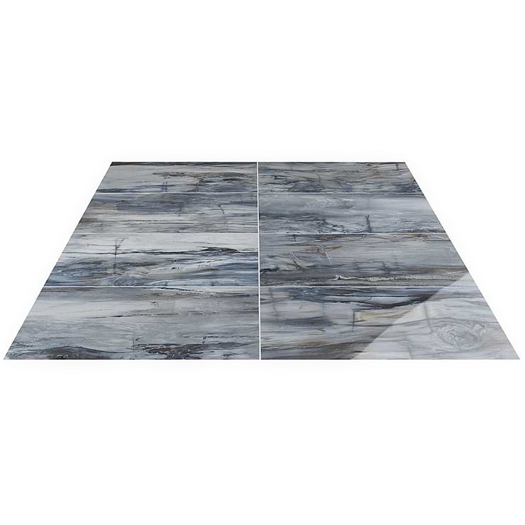 Petrawood Blue 12x24 Polished Porcelain Tile