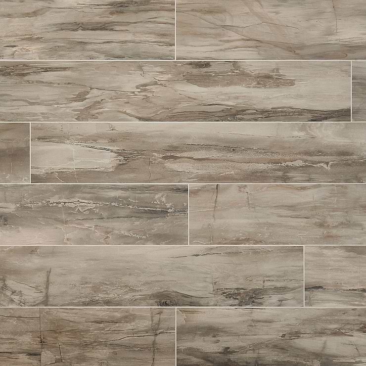 Petrawood Brown 8x48 Matte Porcelain Tile