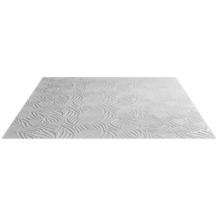 Wonderland 3D Garden White 12x36 Polished Ceramic Tile