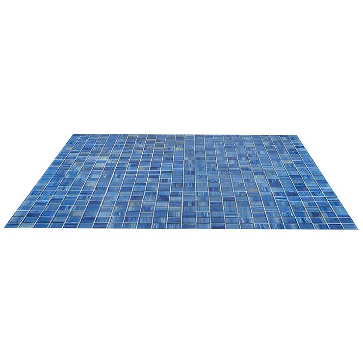 Marley Lake Blue 2x2 Polished Glass Mosaic