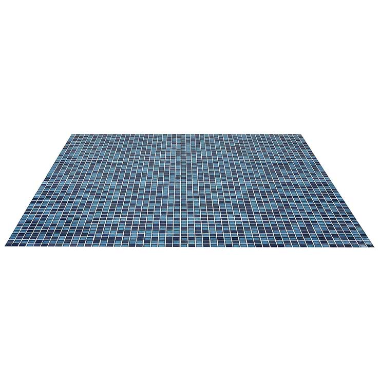 Ohana Small Squares Sapphire Blue 1x1 Glass Mosaic Tile