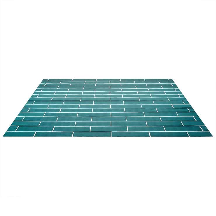 Kiln Teal Green 3x9 Polished Porcelain Subway Tile