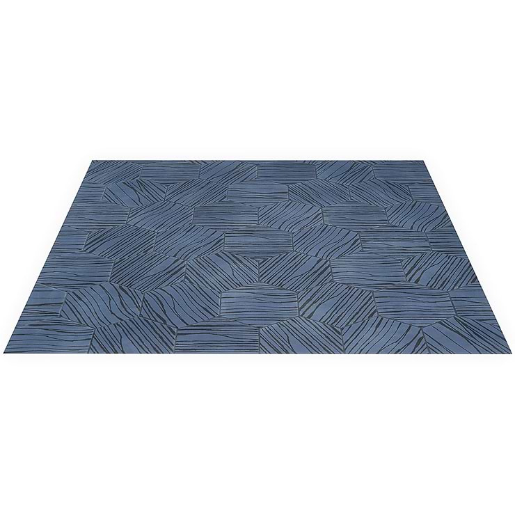 HexArt Zen Smoke Azul 8" Hexagon Matte Porcelain Tile