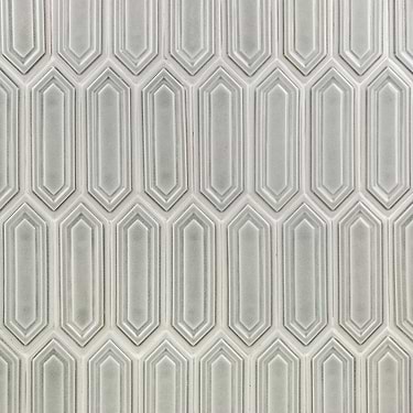 Nabi Picket Tundra Gray 3x9 Glossy Crackled Glass Mosaic