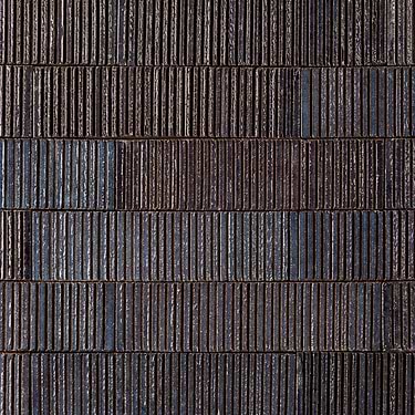 Easton Summit Summit Textured Denim Dark Blue 2x9 Handmade Clay Brick Subway Tile