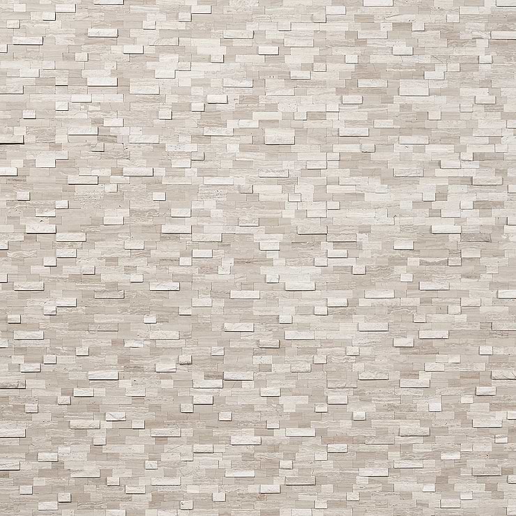 Mini Brick LPS Wooden Beige Peel & Stick Self Adhesive Polished Stone Mosaic Tile