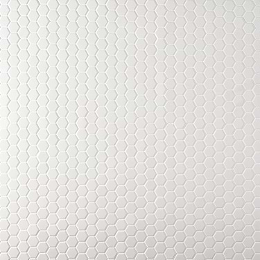 Level White 1" Hexagon Matte Porcelain Mosaic