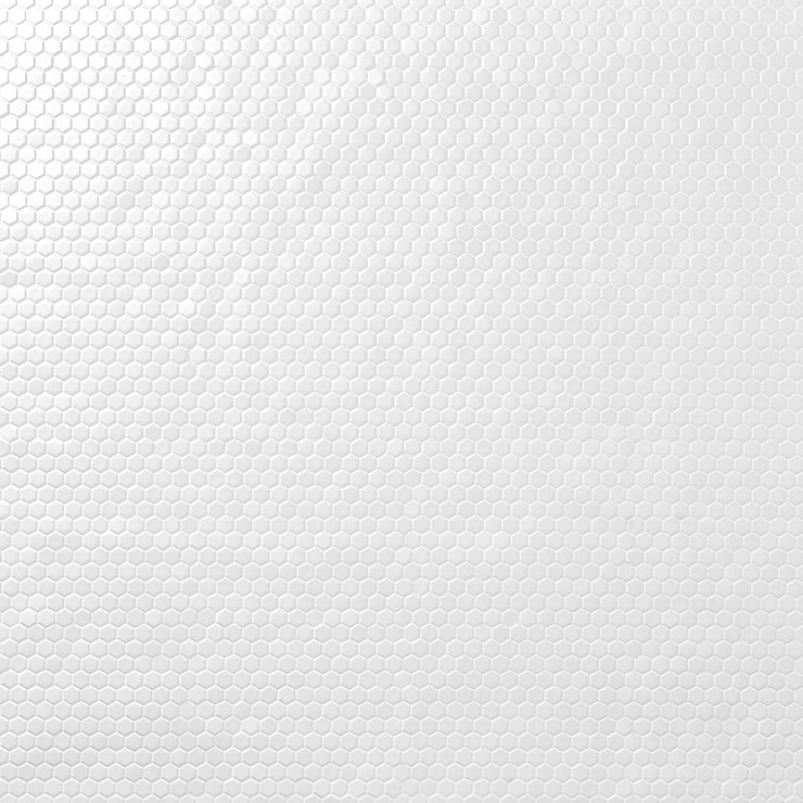 Eden 2.0 White 1" Hexagon Matte Porcelain Mosaic