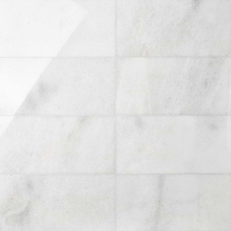 Biarritz White 12x24 Polished Marble Tile