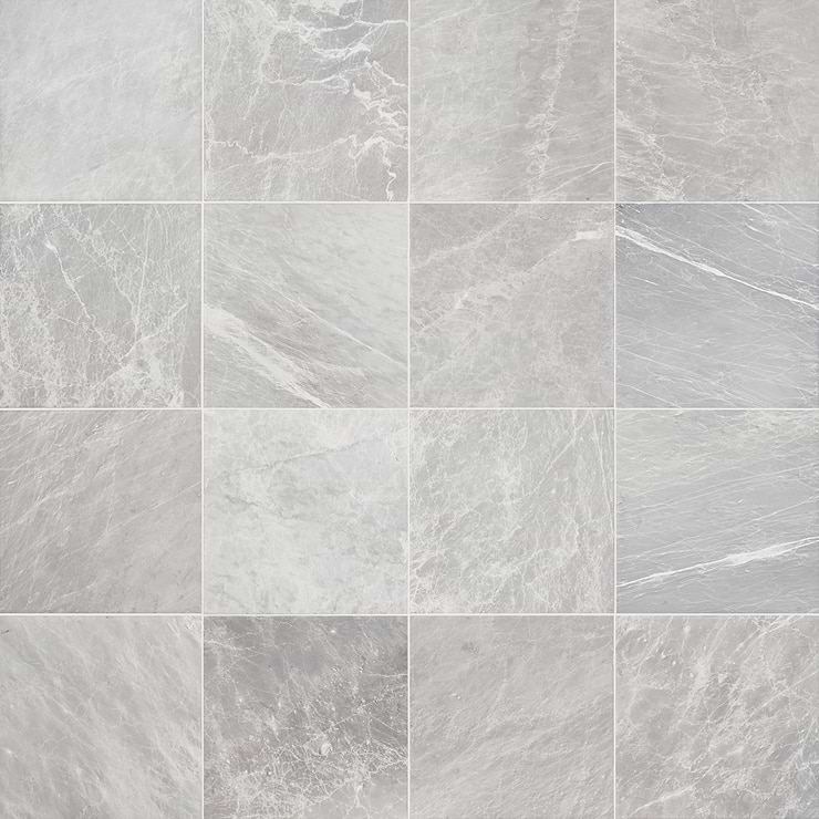 Nordic Gray 12x12 Satin Marble Tile