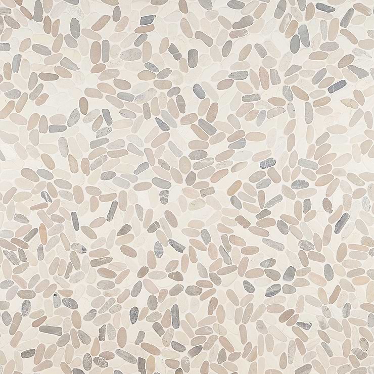 Nature Lombok Flat Oval Pebble Mosaic