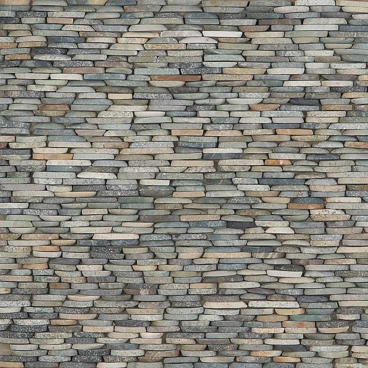 Nature Sumatra Stacked Pebble Mosaic