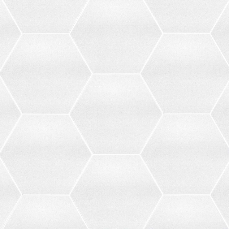 Simple White 10" Hexagon Crystallized Thassos Tile