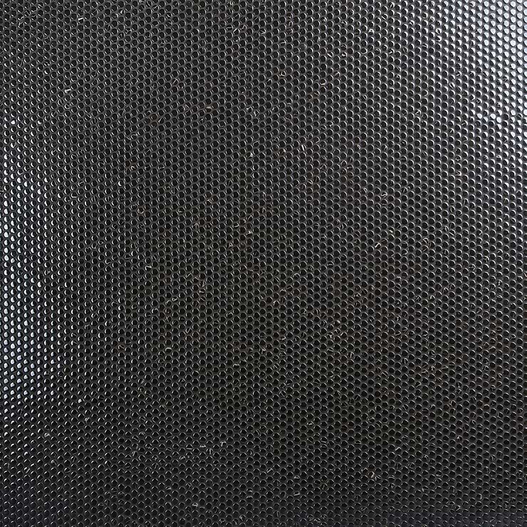 Zoe Nero 1/2" Circle Polished Black Glass Mosaic Tile