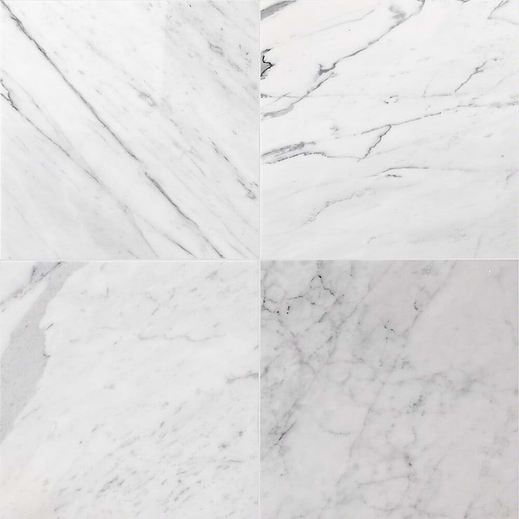 Statuario 12x12 Polished Marble Tile 