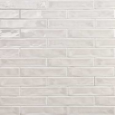 Seaport Hibiscus Gray 2x10 Polished Ceramic Subway Wall Tile  - Sample