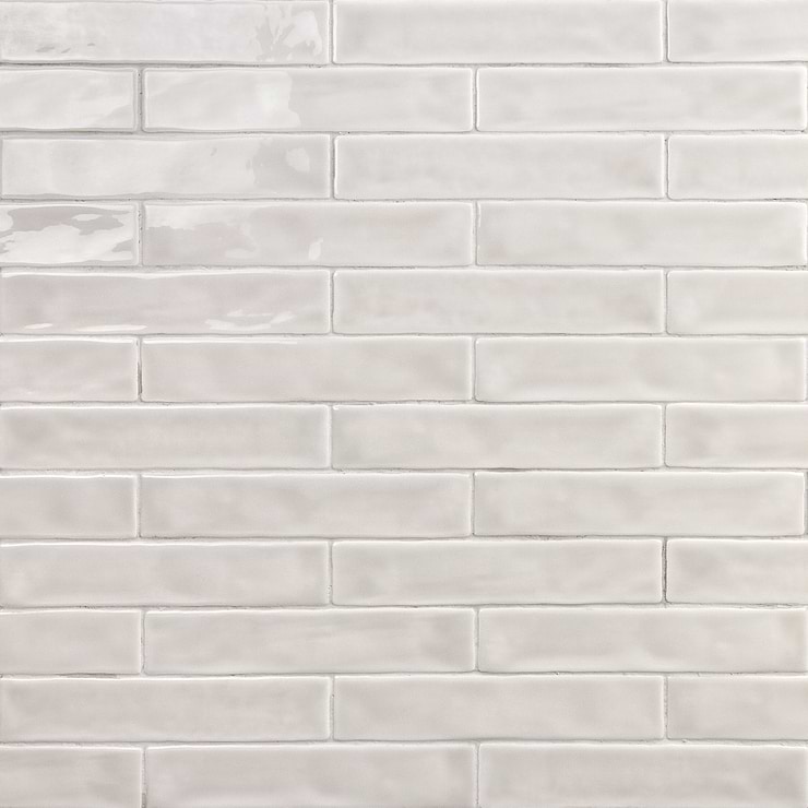 Seaport Hibiscus Gray 2x10 Polished Ceramic Subway Wall Tile