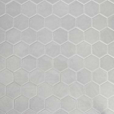 Meadowmere Gray 3" Hexagon Matte Ceramic Mosaic