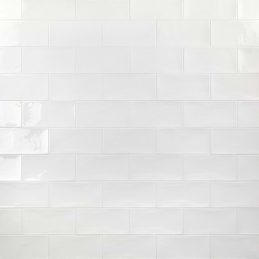 Aruba White 5x10 Polished Ceramic Subway Tile