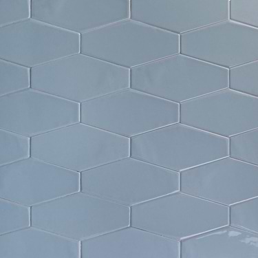 Manchester Blue 4x8 Hexagon Glazed Ceramic Tile