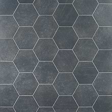 Texstone Antracita Dark Gray 9" Matte Porcelain Hexagon Tile