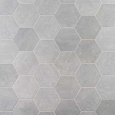 Texstone Gris Gray 9" Matte Porcelain Hexagon Tile  - Sample