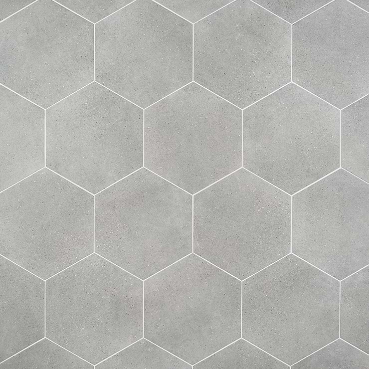 Pergola Gray 12.5" Hexagon Matte Porcelain Tile