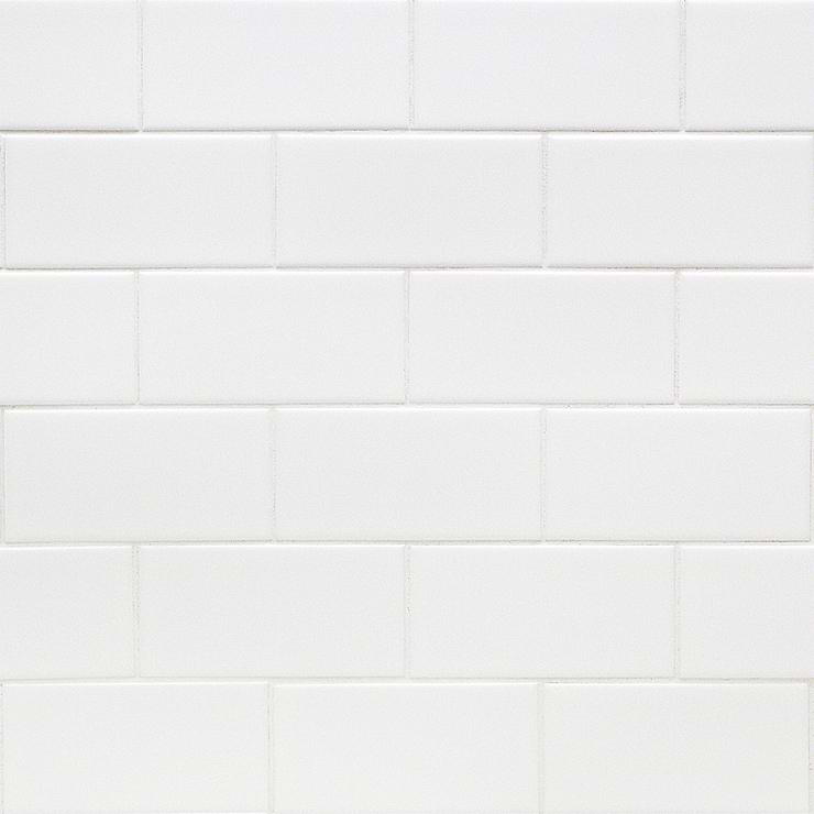 Basic White 3x6 Matte Ceramic Subway Wall Tile