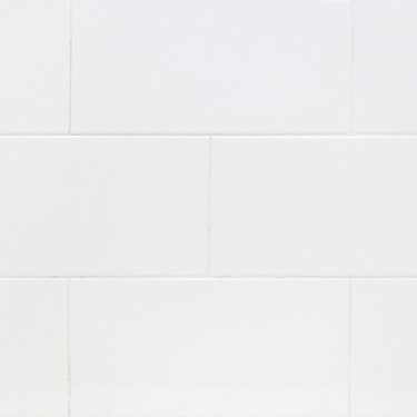 Basic White 8X16 Polished Ceramic Subway Tile
