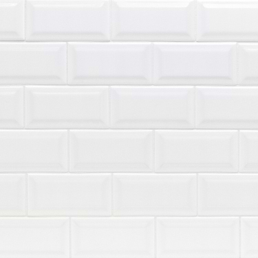 Basic White 3X6 Beveled Polished Subway Tile