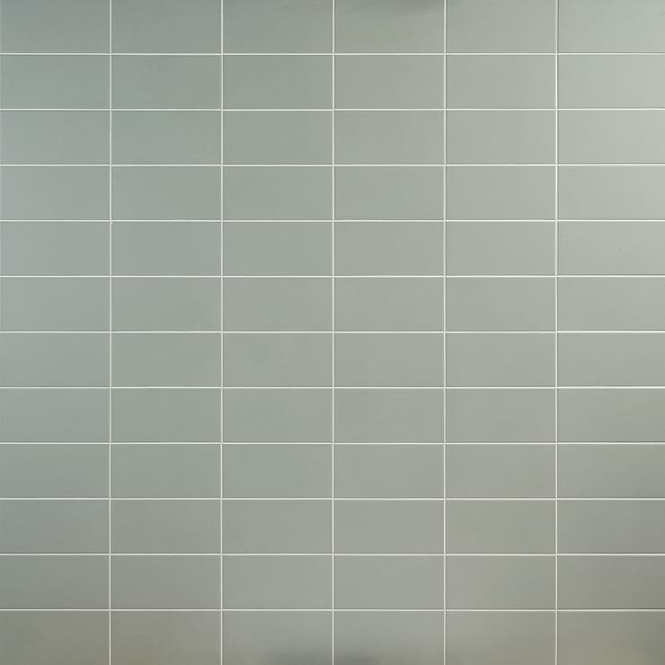 Stacy Garcia Maddox Mineral Green 4x8 Matte Ceramic Subway Wall Tile