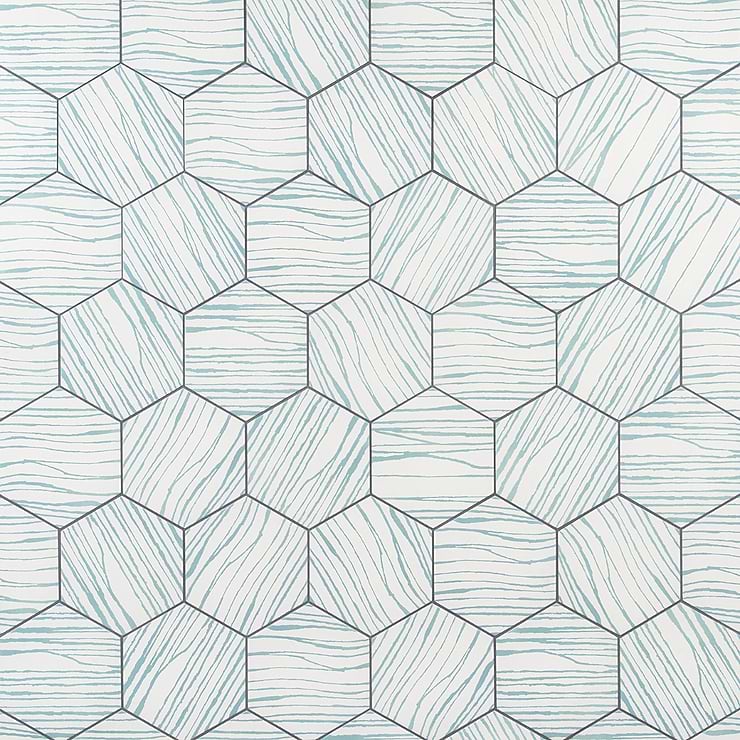 HexArt Zen Sky Blanco 8" Hexagon Matte Porcelain Tile