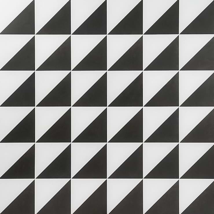 Art Geo by Elizabeth Sutton Cement Dos Charcoal Gray 8x8 Matte Porcelain Tile