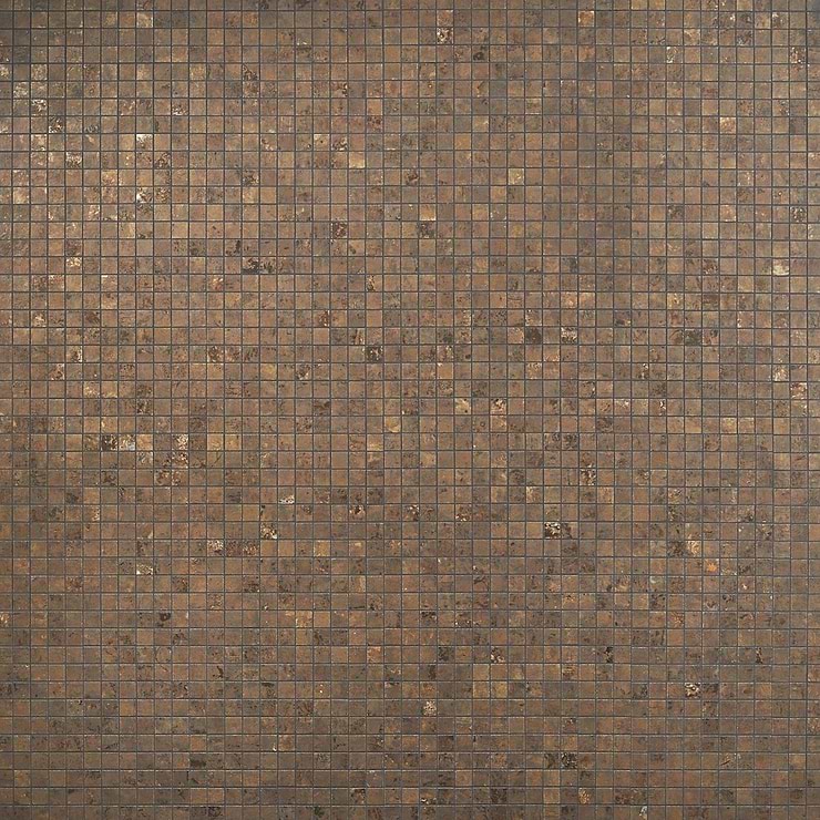 Portrait Copper 1x1 Matte Porcelain Mosaic Tile