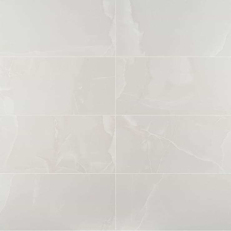 DreamStone Aztec Onyx Bianco 12x24 Polished Porcelain Tile