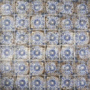 Lenox Flora Blue 8X8 Matte Porcelain Tile