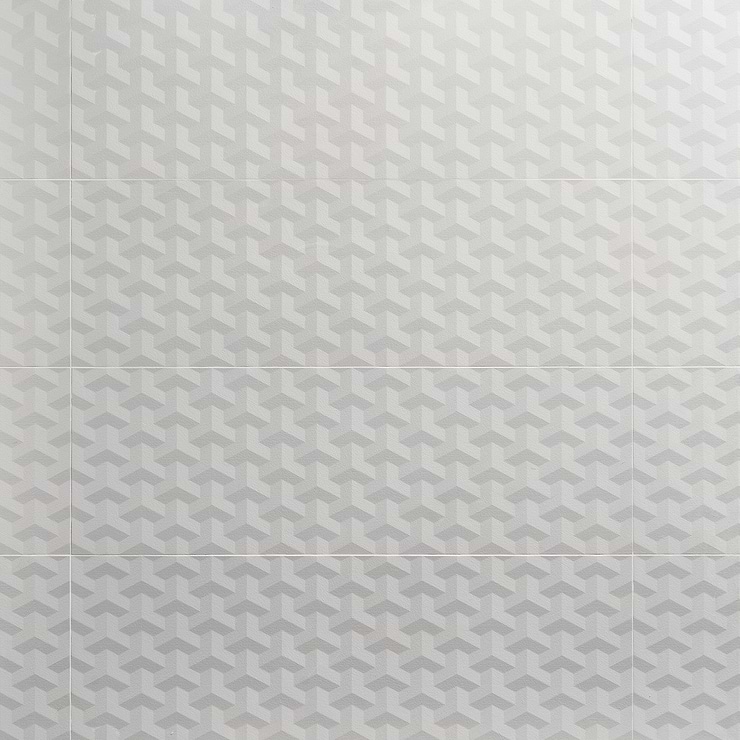 Wonderland 3D Shape White 12x36 Polished Ceramic Tile