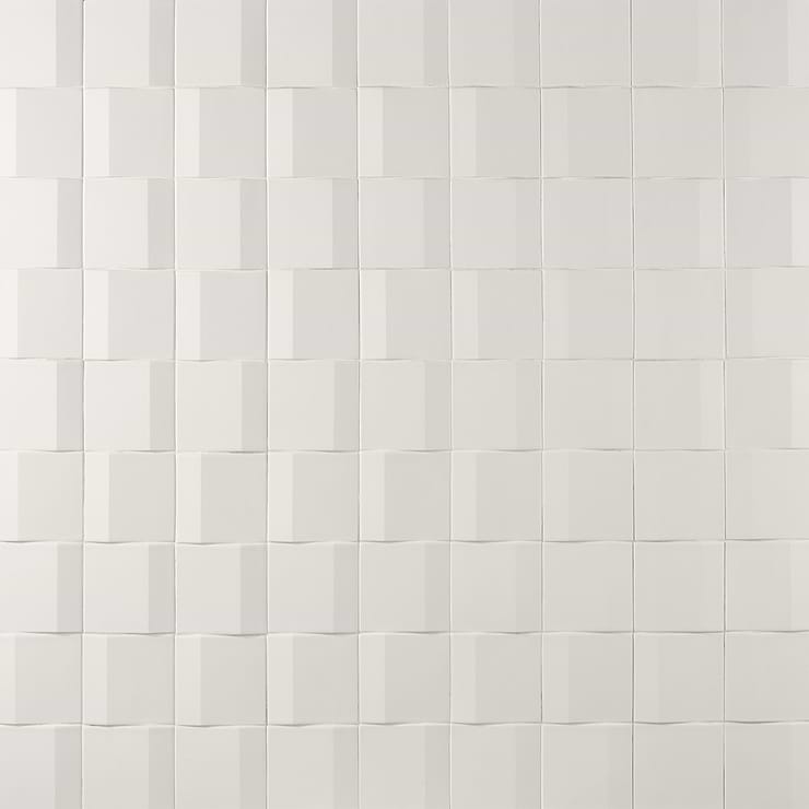 Zeal Edge 3D White 5x5 Matte Porcelain Tile