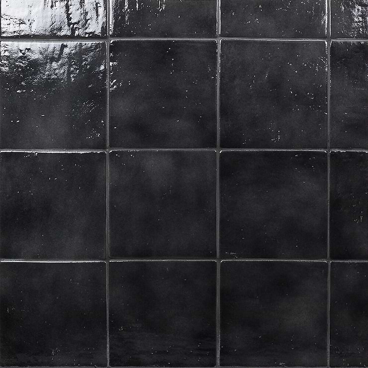 Cavallo Overcast Black 7X7 Glazed Porcelain Tile; in Black Extruded Porcelain; for Backsplash, Floor Tile, Kitchen Floor, Kitchen Wall, Wall Tile, Bathroom Floor, Bathroom Wall, Shower Wall, Shower Floor, Outdoor Floor, Outdoor Wall, Commercial Floor, Pool Tile; in Style Ideas Classic, Craftsman, Farmhouse, Industrial, Mediterranean, Mid Century, Modern, Rustic, Transitional