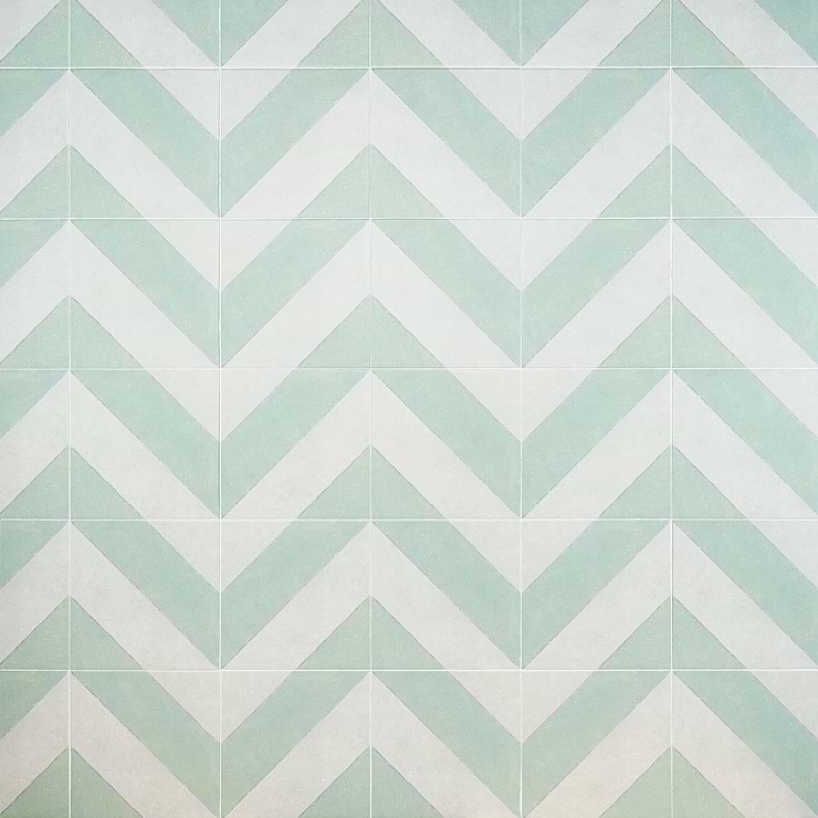 Auteur Diagonals Sage 9x9 Porcelain Tile