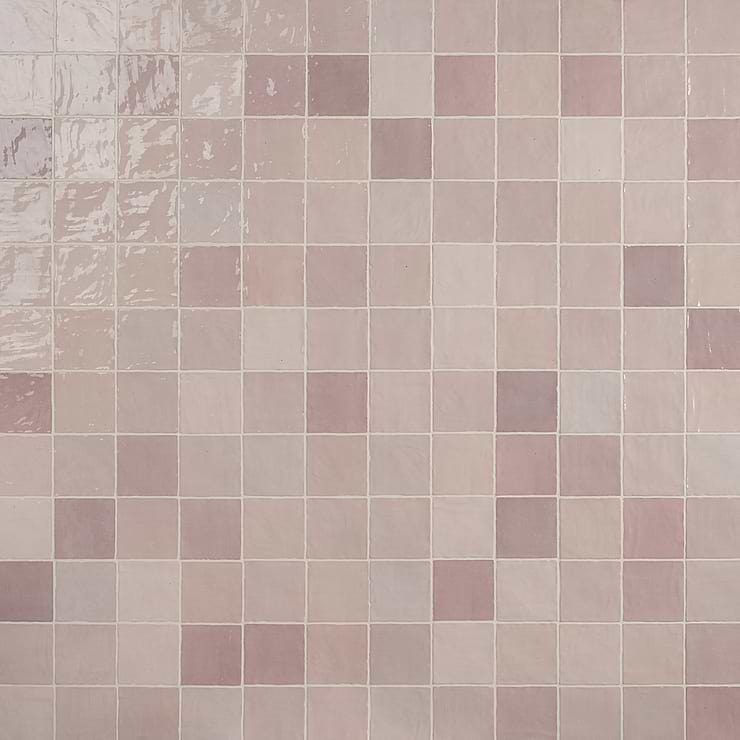 Portmore Pink 4x4 Glazed Ceramic Wall Tile