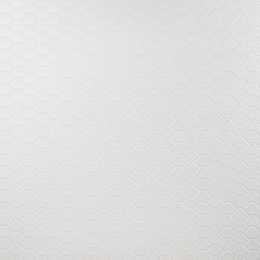 Suki White 2x3 Fishscale Matte Glass Mosaic Tile - Sample