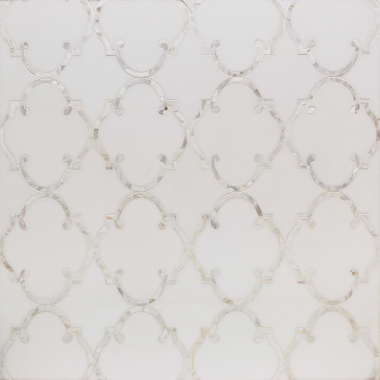 Marble + Pearl Tile for Backsplash