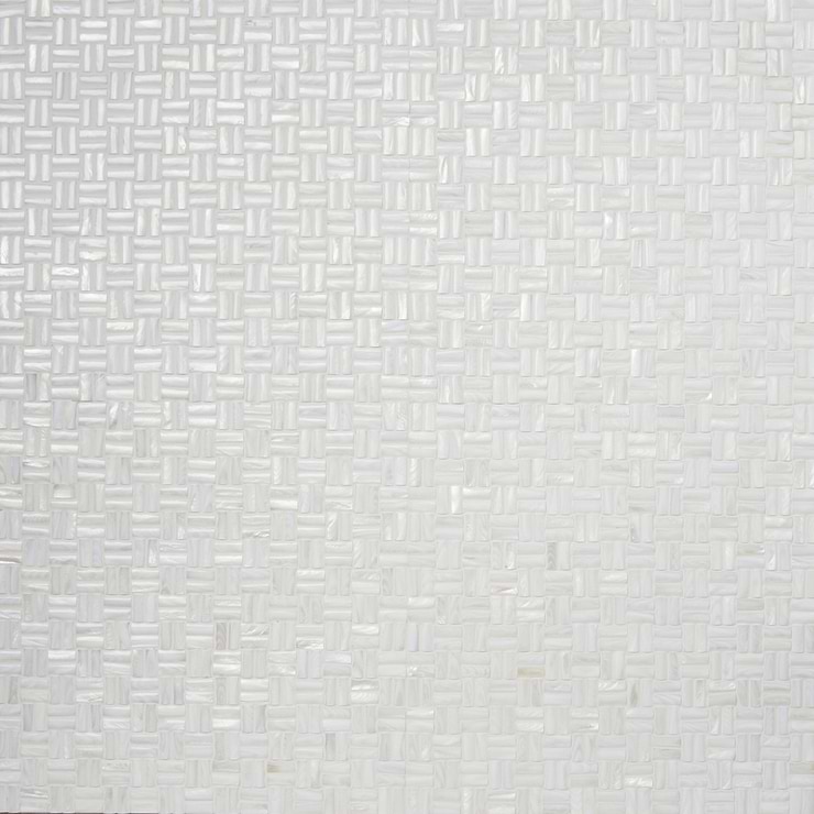 Serene White 3D Seamless Pearl Polished Mosaic Tile