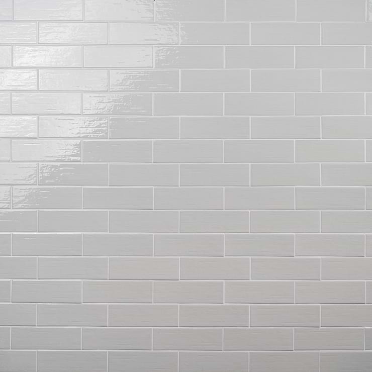 Kiln Silver 3x9 Polished Porcelain Subway Tile