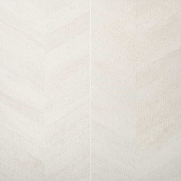 Kenridge Chevron White 24x48 Matte Porcelain Wood Look Tile