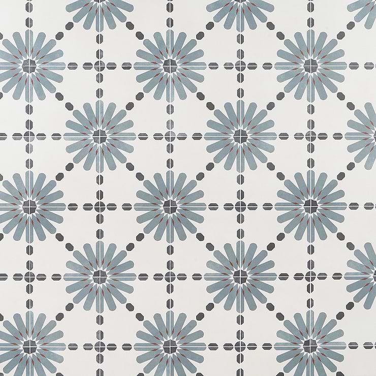 Encaustic Look Porcelain Tile for Backsplash