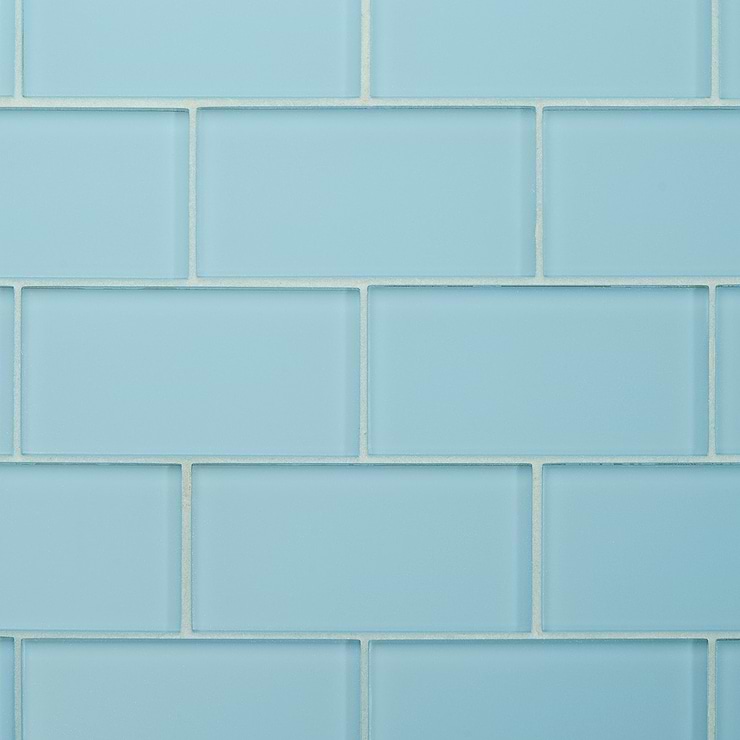 Loft Turquoise 3x6 Polished Glass Subway Wall Tile